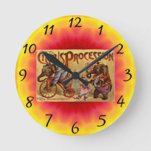 Circus Round Clock