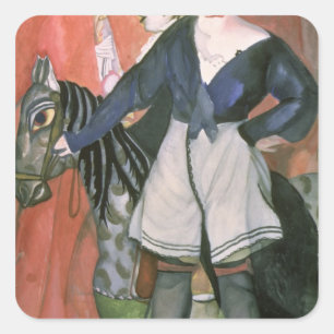 Circus Scene, 1917 Square Sticker
