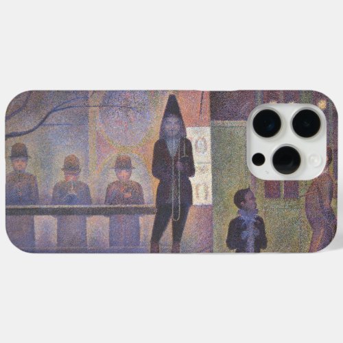 Circus Sideshow by Georges Seurat Vintage Art iPhone 15 Pro Max Case