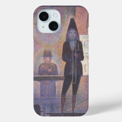 Circus Sideshow by Georges Seurat Vintage Art iPhone 15 Case