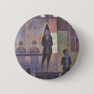 Circus Sideshow by Georges Seurat, Vintage Art Pinback Button