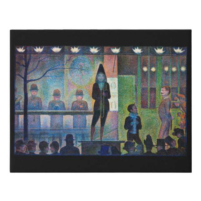 Circus Sideshow, Seurat Faux Canvas Print (Front)
