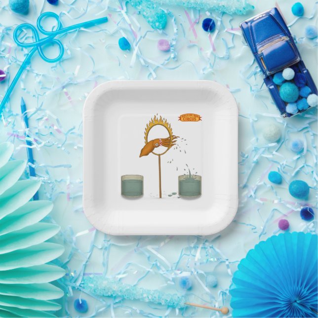Circus squid paper plates (Party)