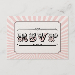 Circus Steampunk RSVP in PInk Card