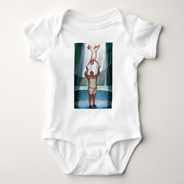 Circus Strongman Baby Bodysuit (Front)