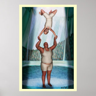 Circus strongman poster