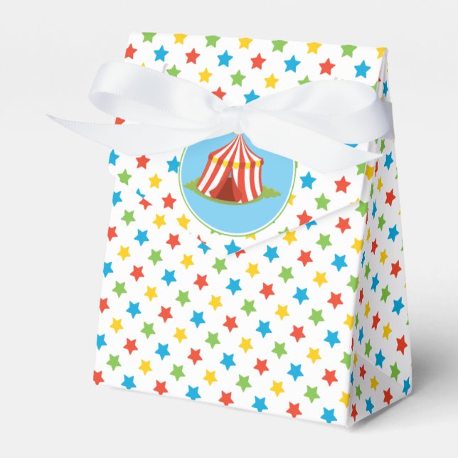 Circus Tent | Big Top | Circus Theme Favor Boxes (Front Side)