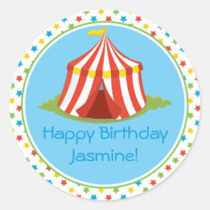 Circus Tent   Big Top   Personalized Classic Round Sticker
