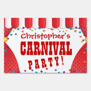 Circus Tent Carnival Birthday Personalized Sign