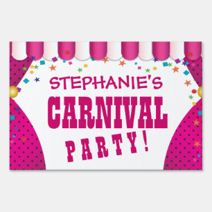 Circus Tent Carnival Birthday Personalized Sign