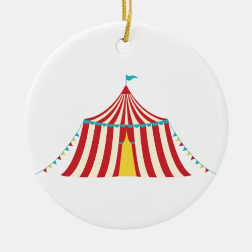 Circus Tent Ceramic Ornament