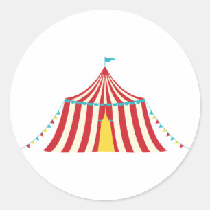 Circus Tent Classic Round Sticker