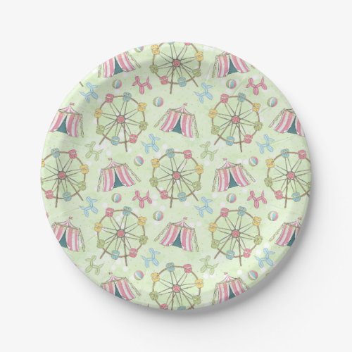 Circus Tent Ferris Wheel for Baby Paper Plates