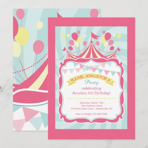 Circus Tent Invitation | Zazzle
