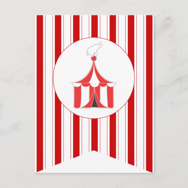 Circus Tent Party Flag Bunting Banner Post Card (Front)