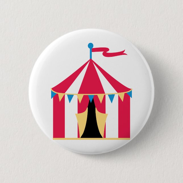 Circus Tent Pinback Button (Front)