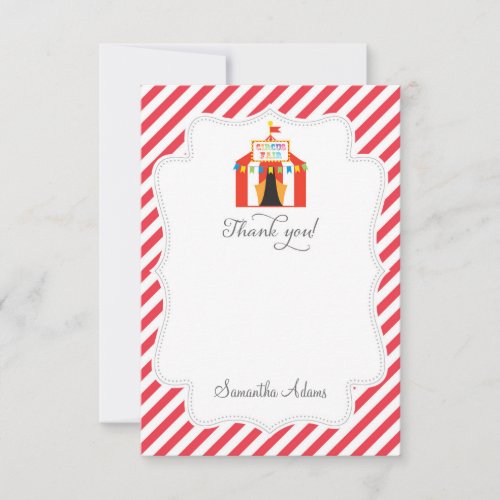 Circus Tent Thank You Card