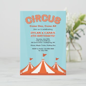 Circus Tents Invitation | Zazzle