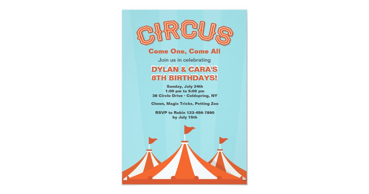 Circus Tents Invitation | Zazzle.com