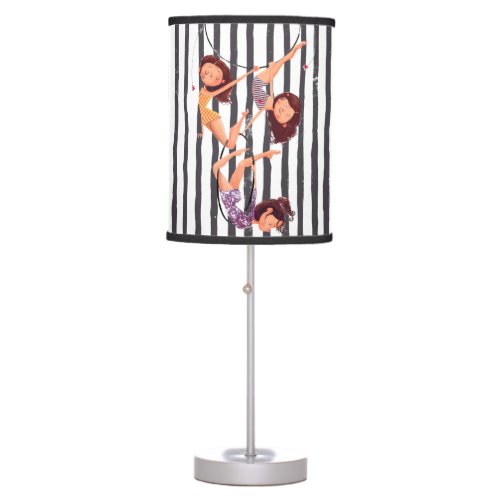 Circus Theme Acrobat Decor for Girls Kids Gymnast Table Lamp