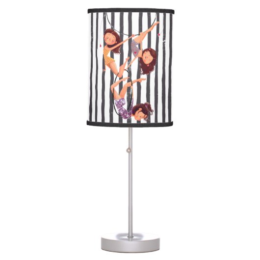 Circus Theme Acrobat Decor for Girls, Kids Gymnast Table Lamp (Front)