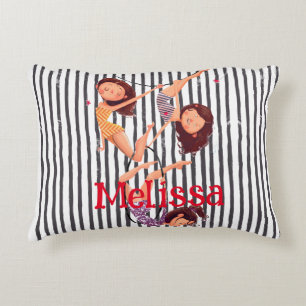 Circus Theme Acrobat Decor for Nursery, Girls, Kid Accent Pillow