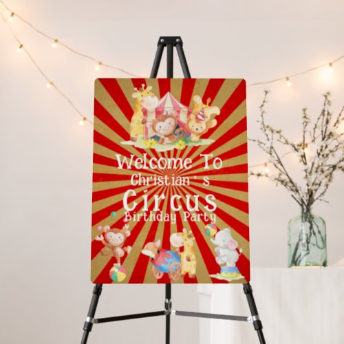 Circus Theme Birthday Party Welcome Foam Board