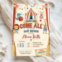 Circus Theme Come One Come All Baby Shower