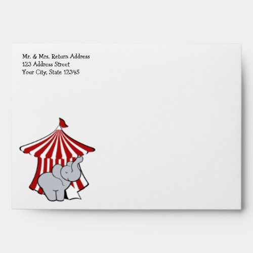 Circus Theme Envelope