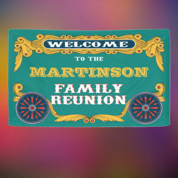 Circus Theme Family Reunion Welcome Banner by Sideview at Zazzle