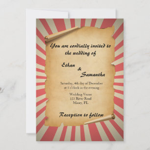Circus Theme Wedding Invitation
