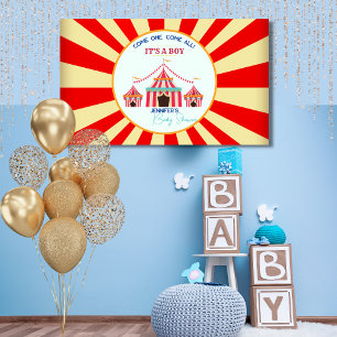 Circus Themed Baby Shower Party Banner