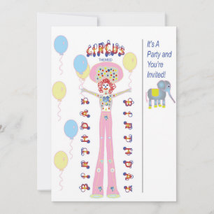 Circus Themed Party Invitation