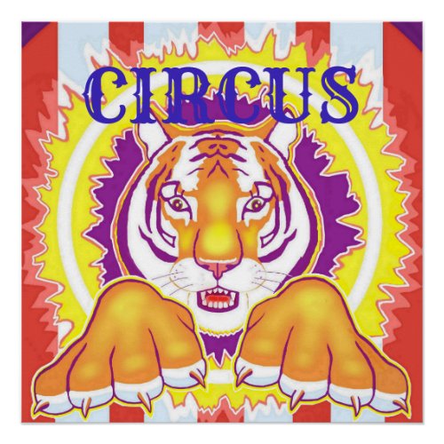 Circus Tiger 20x20 Poster