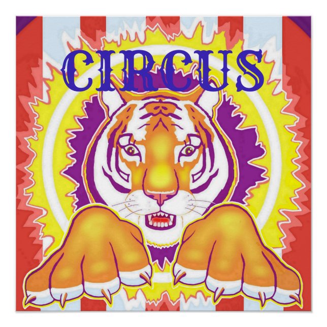 Circus Tiger 20x20 Poster (Front)