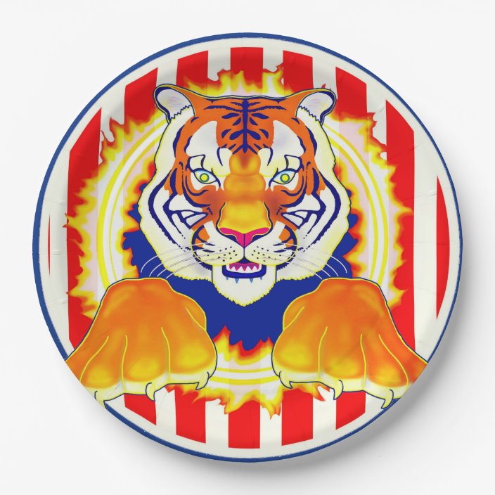 paper plate tiger