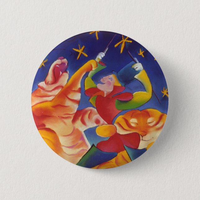 Circus Tigers Pinback Button (Front)