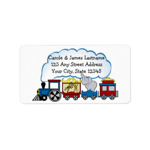 Circus Train Address Label
