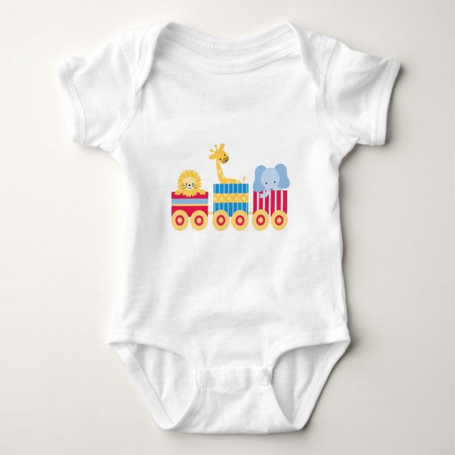 Circus Train Baby Bodysuit (Front)