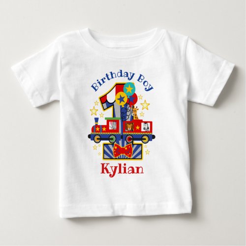 Circus Train first birthday toddler tshirts