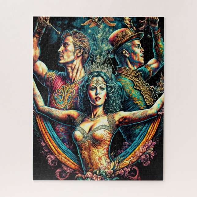 Circus Trapeze Artists Performer Cirque Vaudeville Jigsaw Puzzle (Vertical)