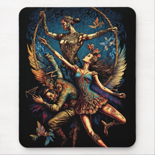 Circus Trapeze Artists Performer Cirque Vaudeville Mouse Pad