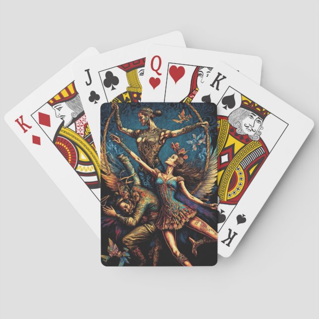 Circus Trapeze Artists Performer Cirque Vaudeville Poker Cards (Back)