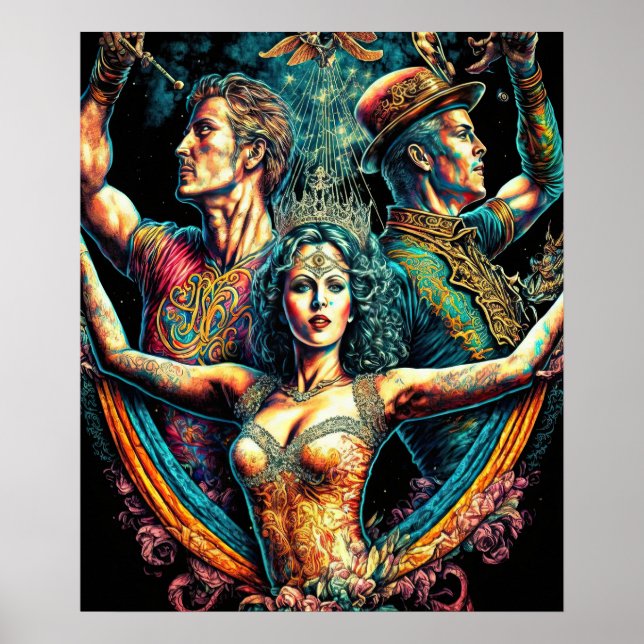 Circus Trapeze Artists Performer Cirque Vaudeville Poster (Front)