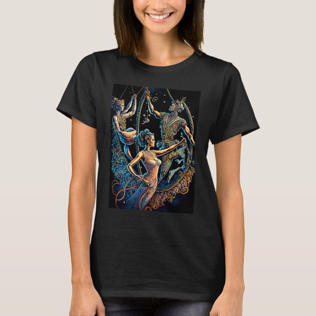 Circus Trapeze Artists Performers Cirque T-Shirt (Front)