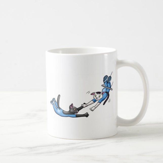 Circus Trapeze cats Coffee Mug (Right)