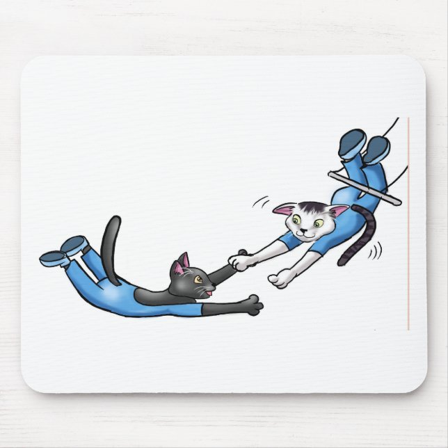 Circus Trapeze cats Mouse Pad (Front)