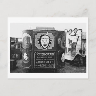 Circus Wagon Vintage 1937 Montana Photo Postcard