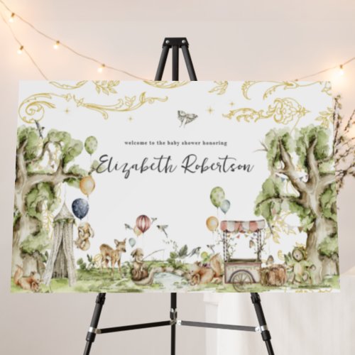 Circus  Woodland Forest Baby Shower Welcome  Foam Board