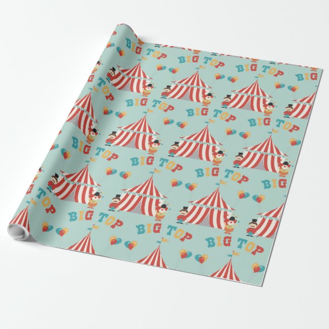 Circus Wrapping Paper (Unrolled)